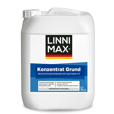 Грунтовка-концентрат водно-дисперсионная LINNIMAX Konzentrat Grund (1:4)/ЛИННИМАКС Концентрат Грунт (0,9 л)